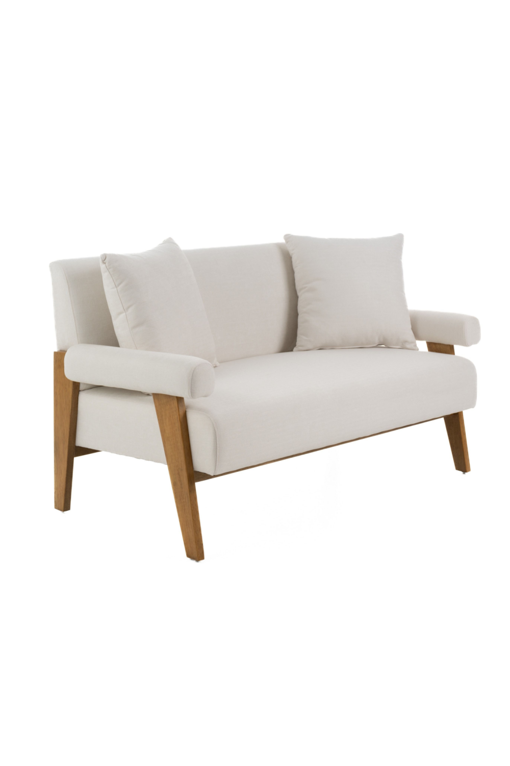White Fabric Loveseat | OROA Modern Cynthia