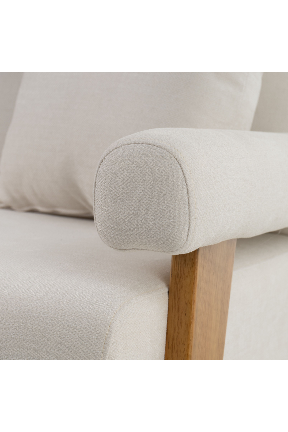 White Fabric Loveseat | OROA Modern Cynthia