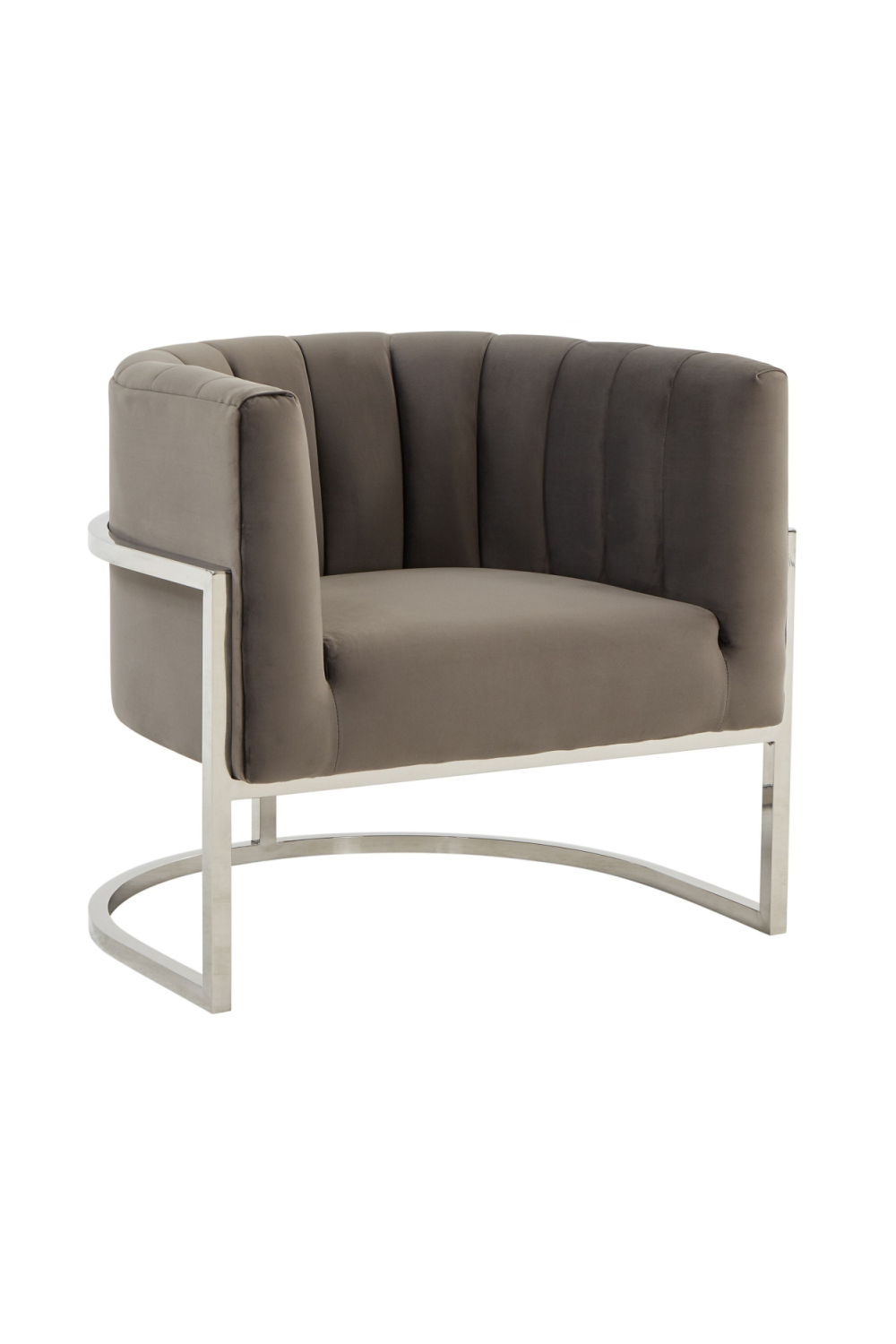 Velvet Channel-Tufted Accent Chair | Oroa.com
