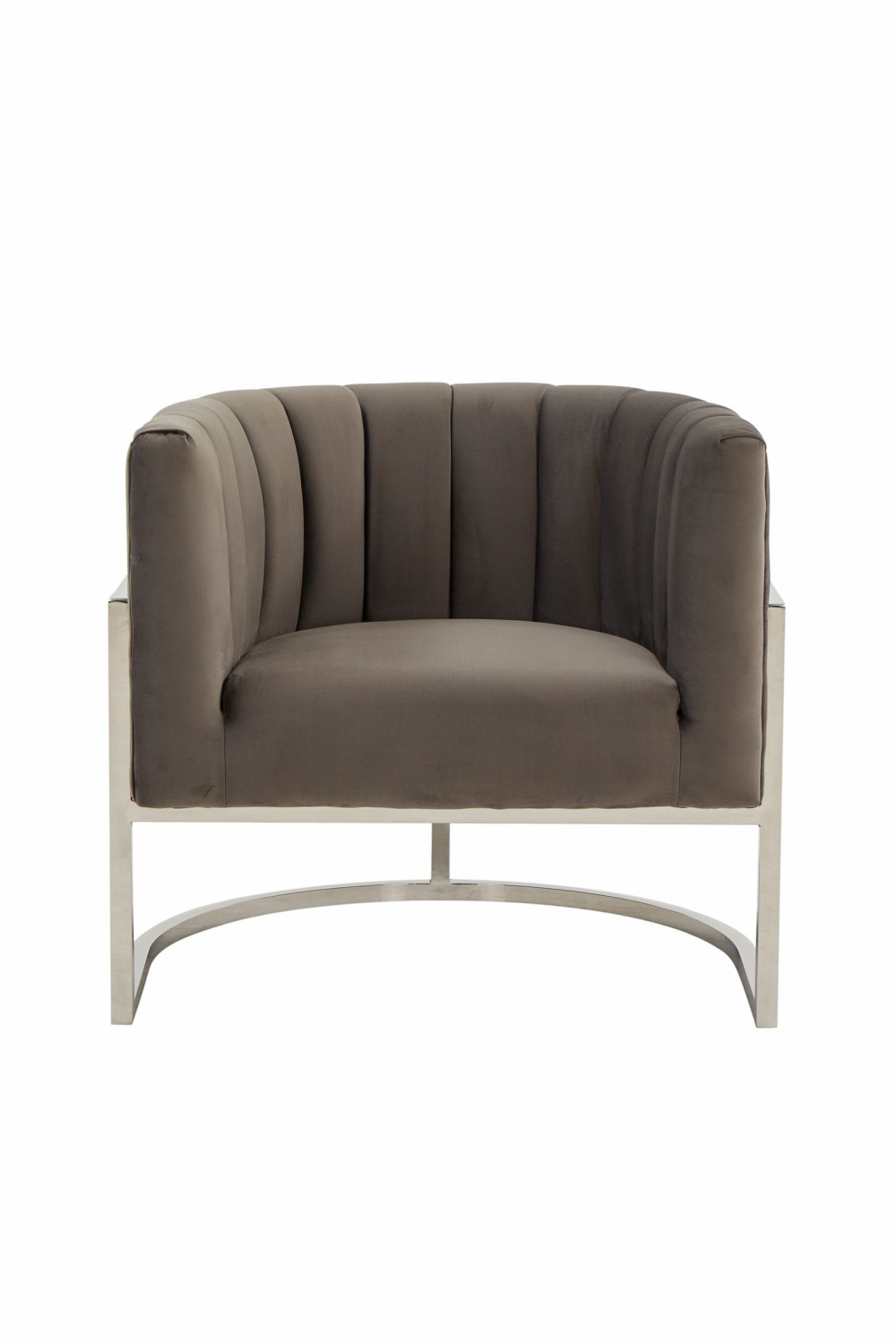 Velvet Channel-Tufted Accent Chair | Oroa.com