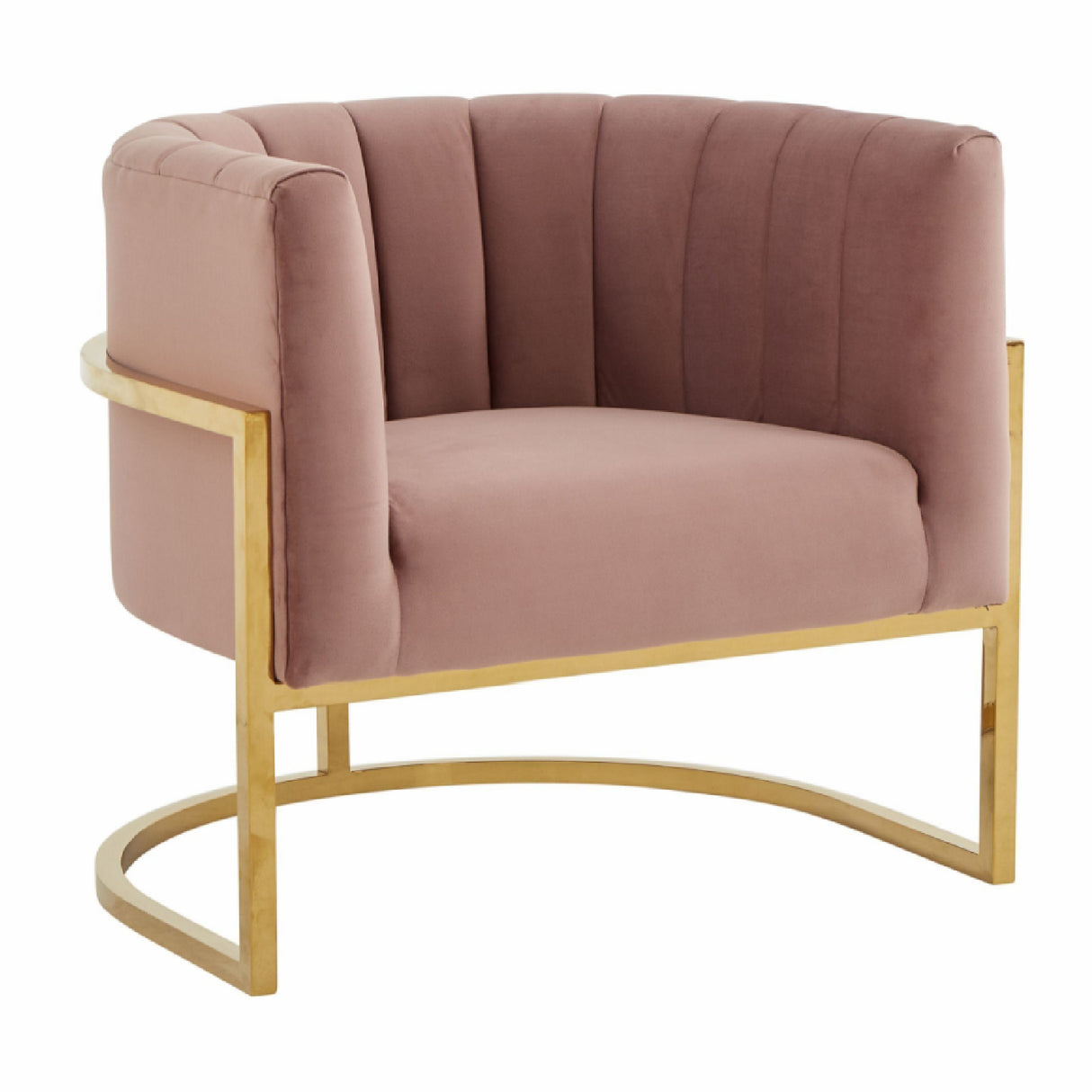 Velvet Channel-Tufted Accent Chair | Oroa.com