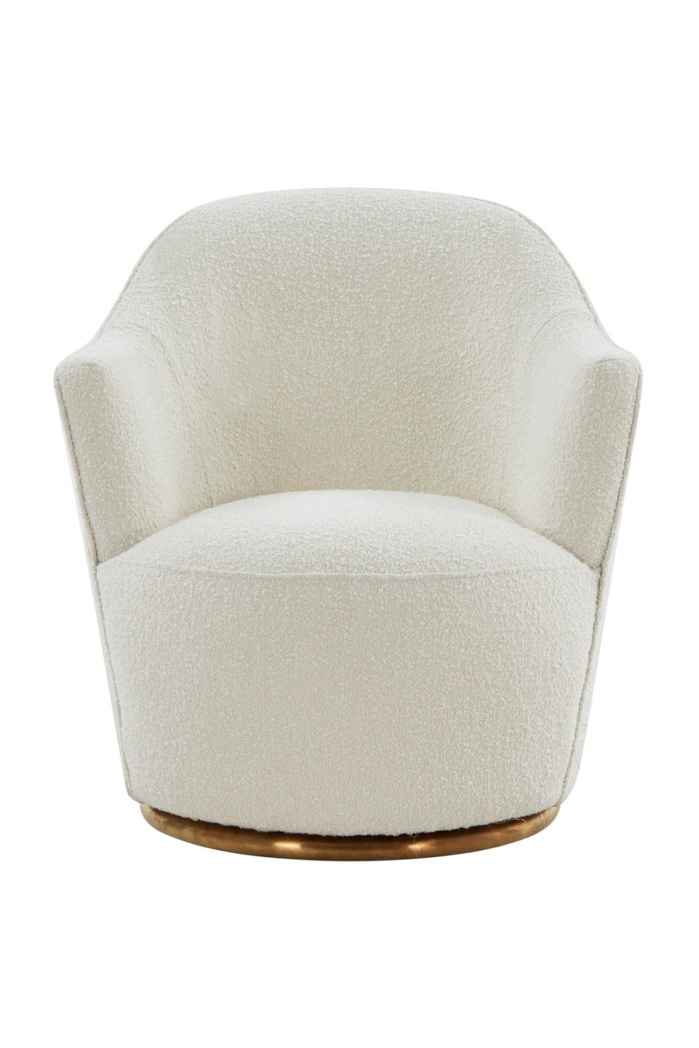 White Sherpa Swivel Accent Chair | OROA Modern Vera | Oroa.com