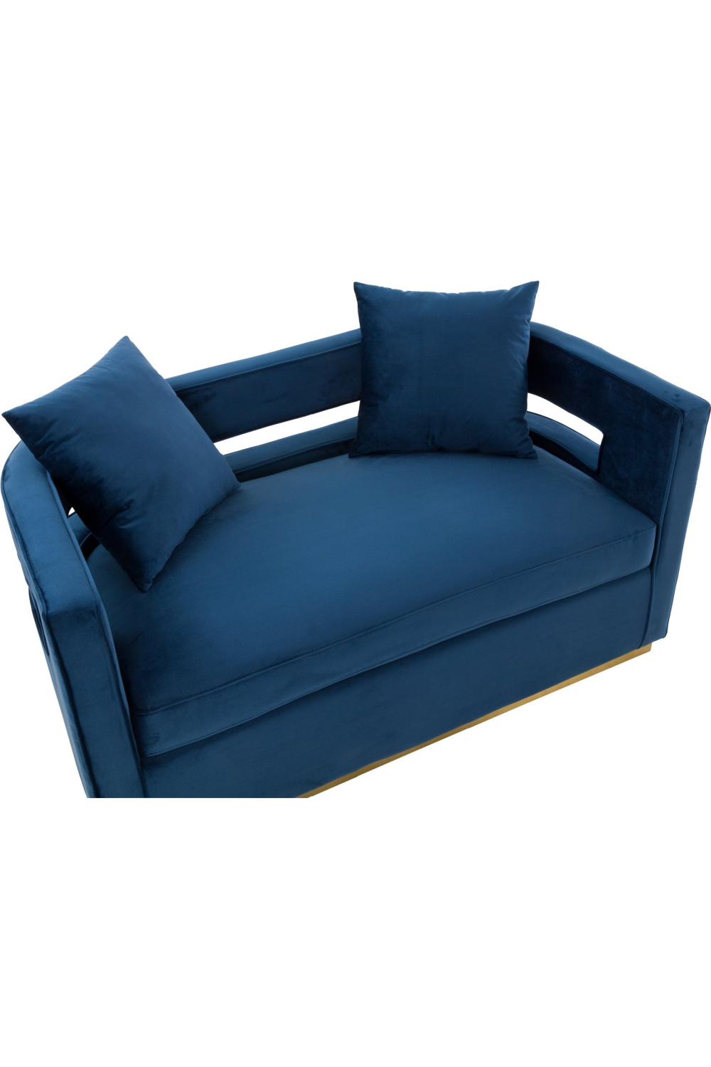 Blue Velvet Loveseat | OROA Modern Wells | Oroa.com