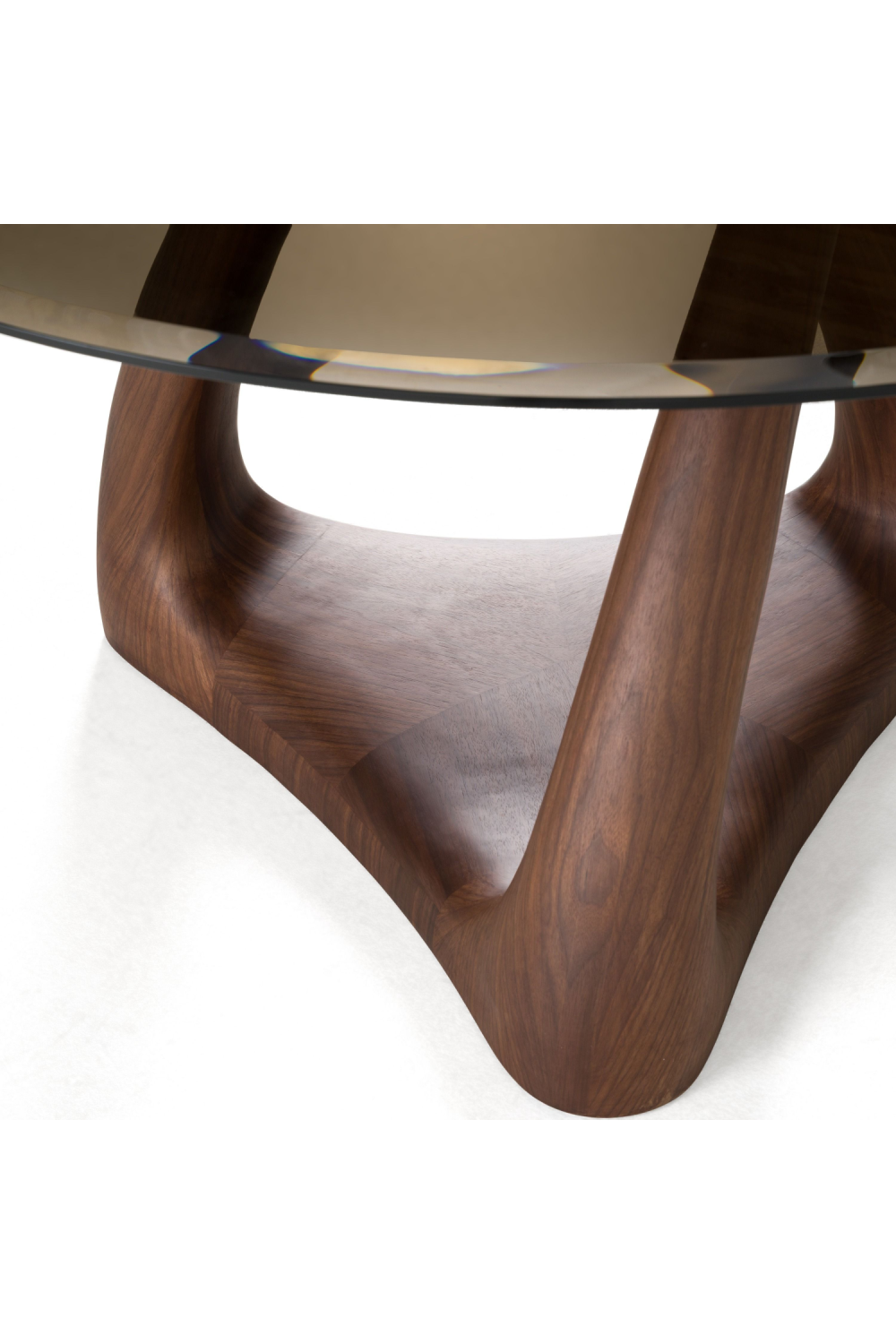 Gray Glass Round Dining Table | Oroa.com