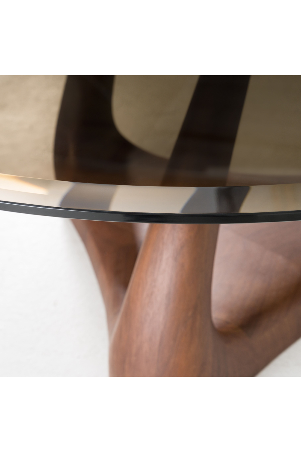 Round Gray Glass Coffee Table | OROA Modern Christine | Oroa.com