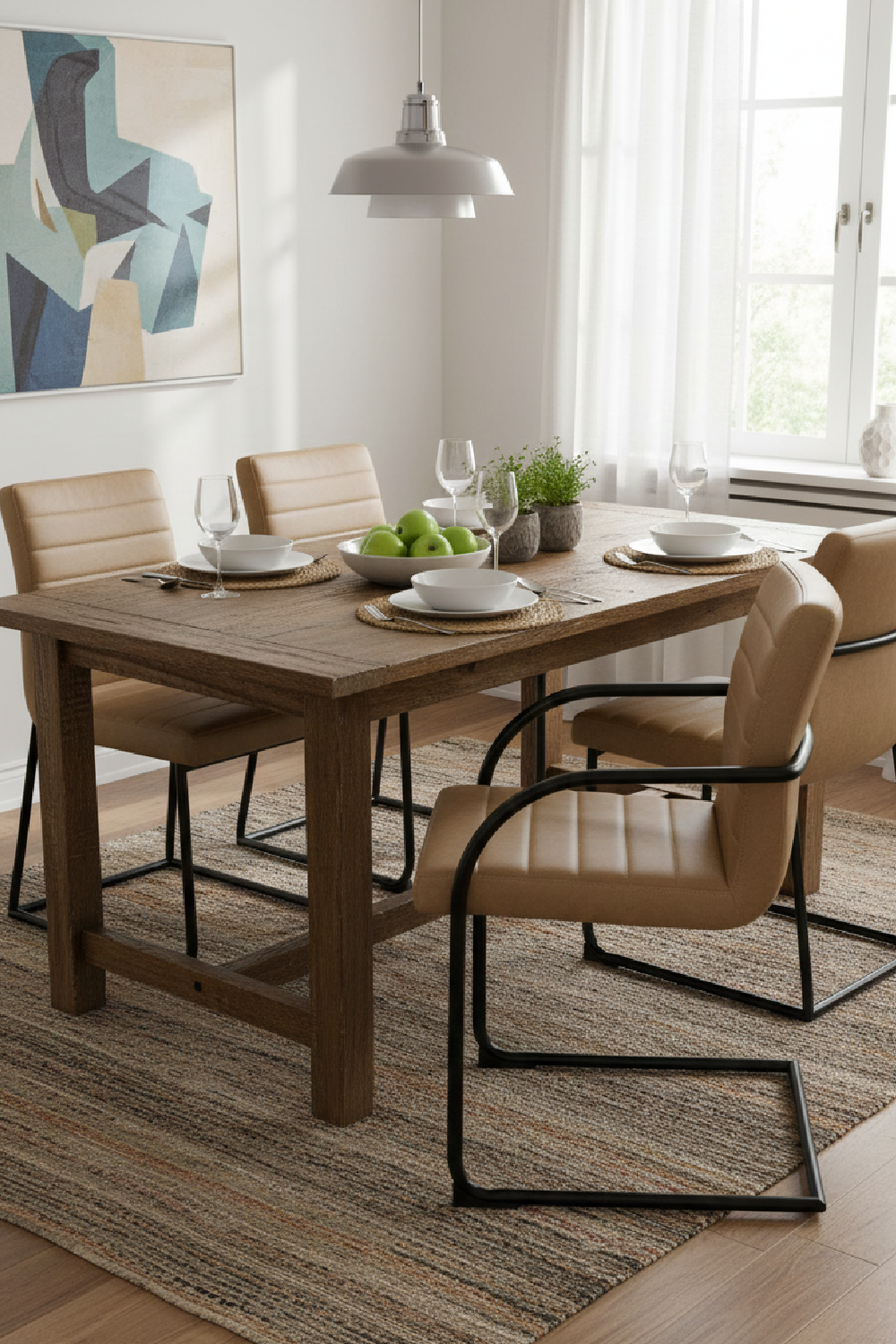 Vegan Leather Cantilevered Dining Chair | OROA Modern Ivey | Oroa.com