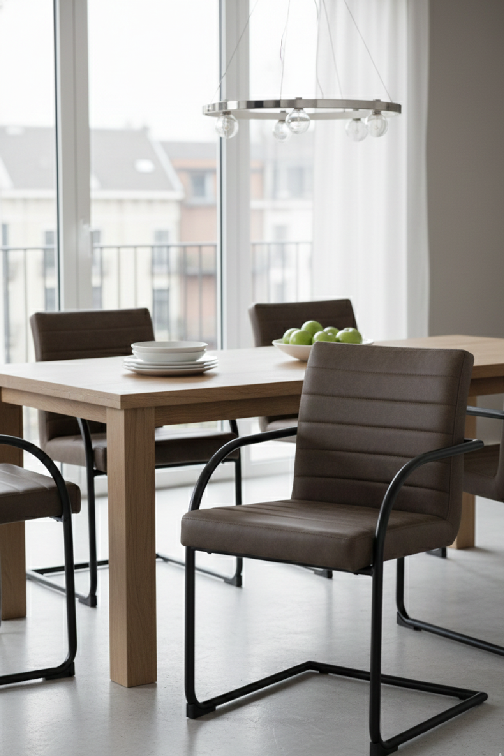Vegan Leather Cantilevered Dining Chair | OROA Modern Ivey | Oroa.com