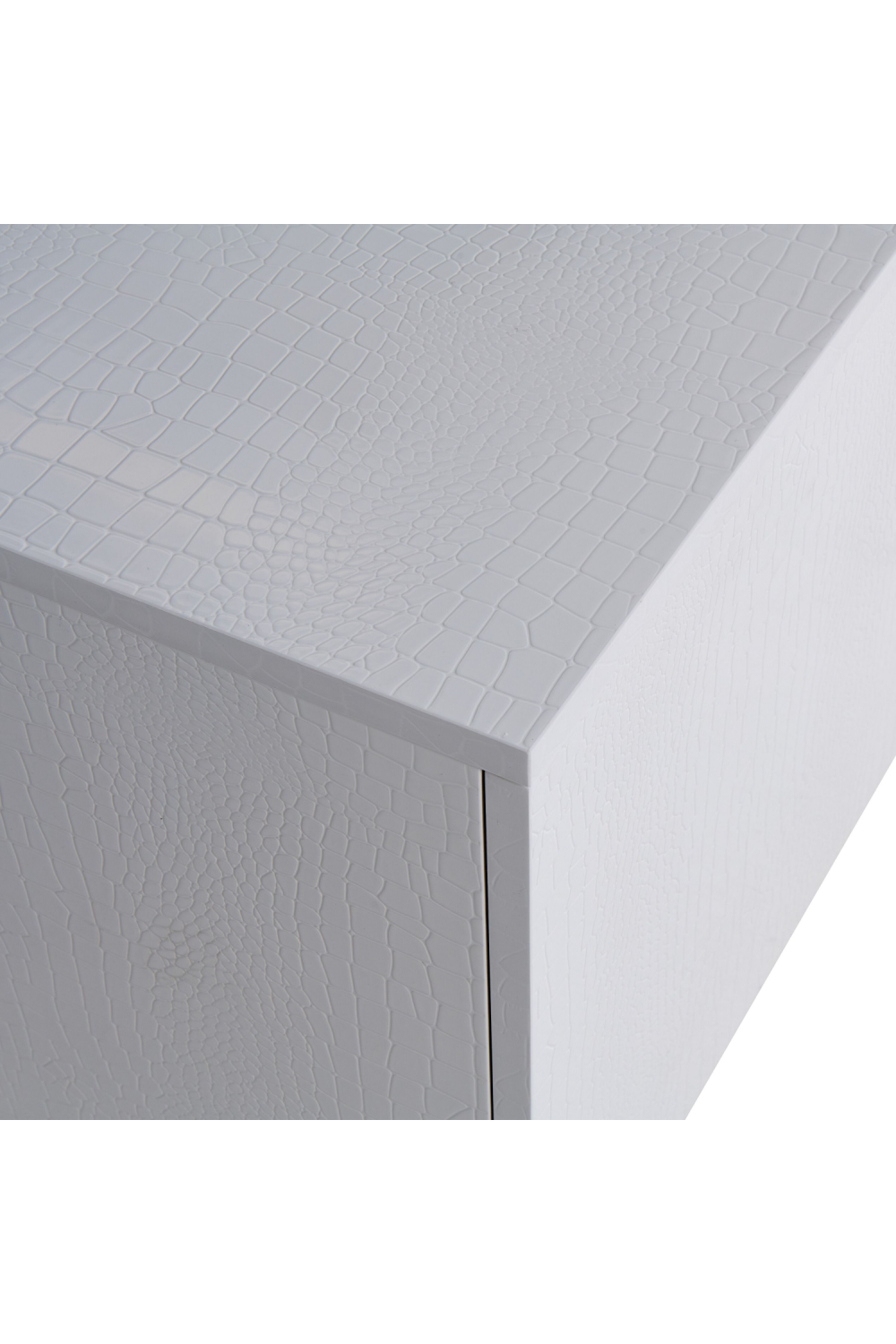 White Crocodile-Textured Sideboard | OROA Modern Skyline | Oroa.com