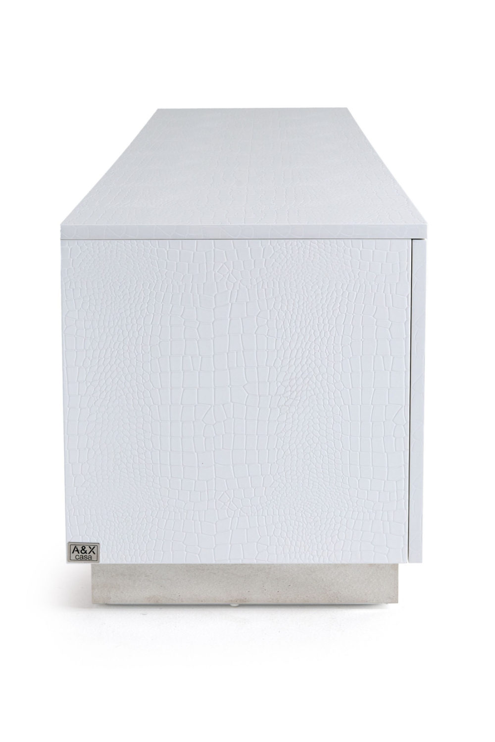 White Crocodile-Textured Sideboard | OROA Modern Skyline | Oroa.com