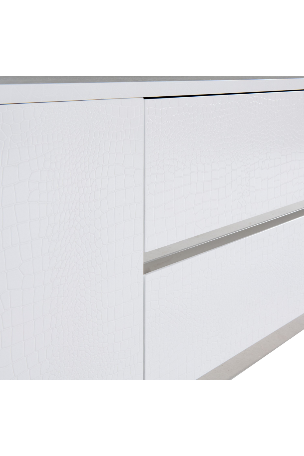 White Crocodile-Textured Sideboard | OROA Modern Skyline | Oroa.com