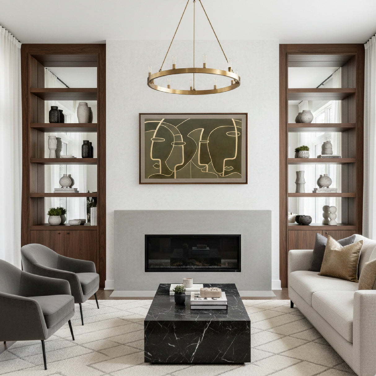 Abstract Line Art Print 71" x 47" | Oroa.com