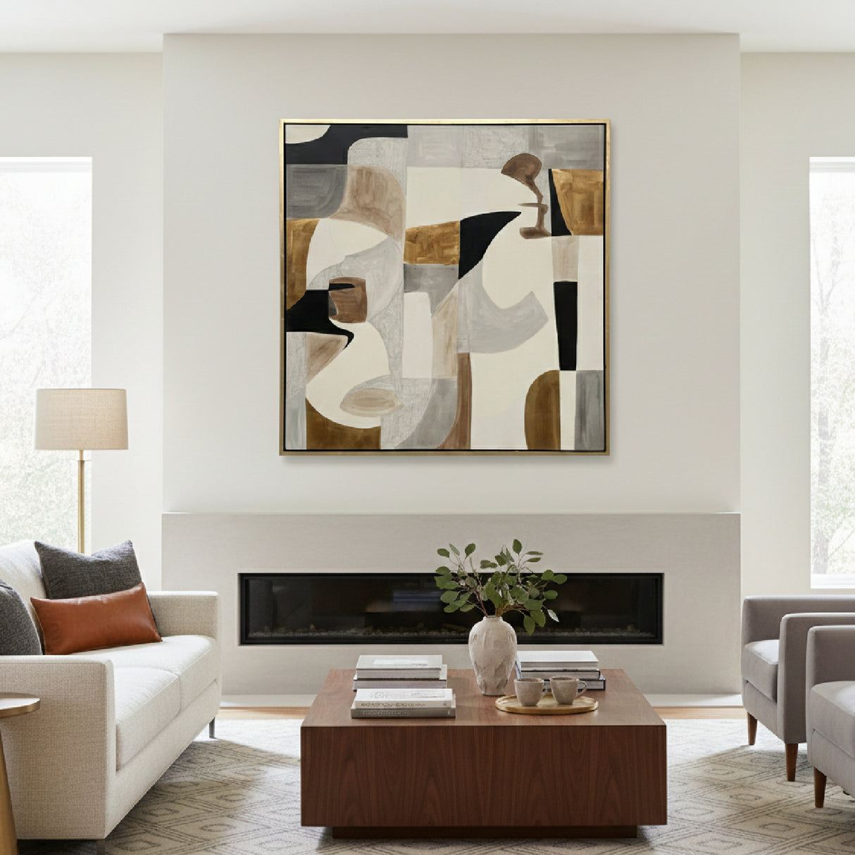 Abstract Multicolored Painting 59" x 59" | Oroa.com