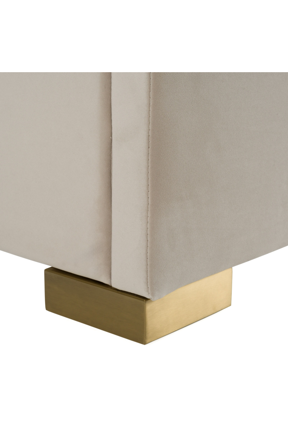 Beige Velvet Bed | OROA Modern Florence | Oroa.com