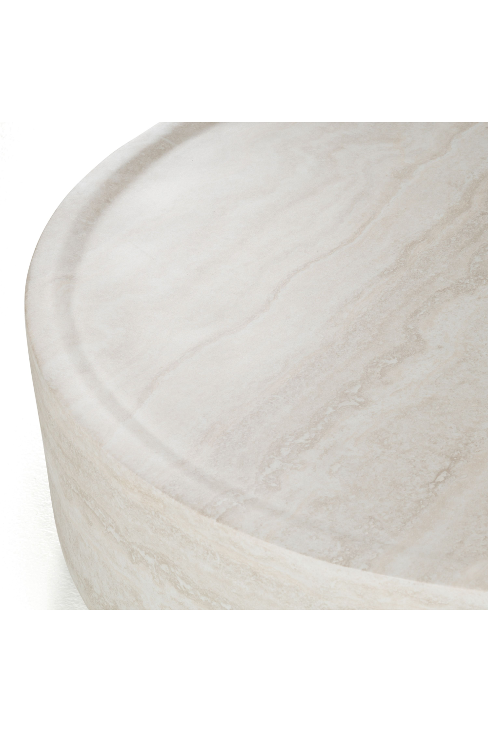 Round Travertine Coffee Table | Oroa.com