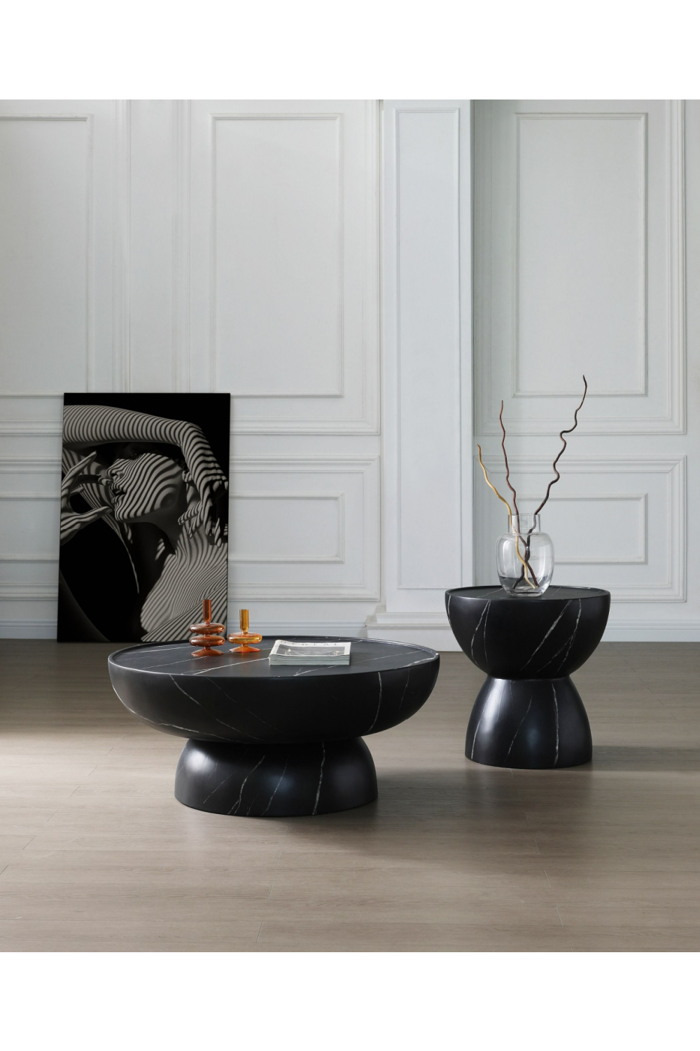 Black Fiberglass Coffee Table | Oroa.com