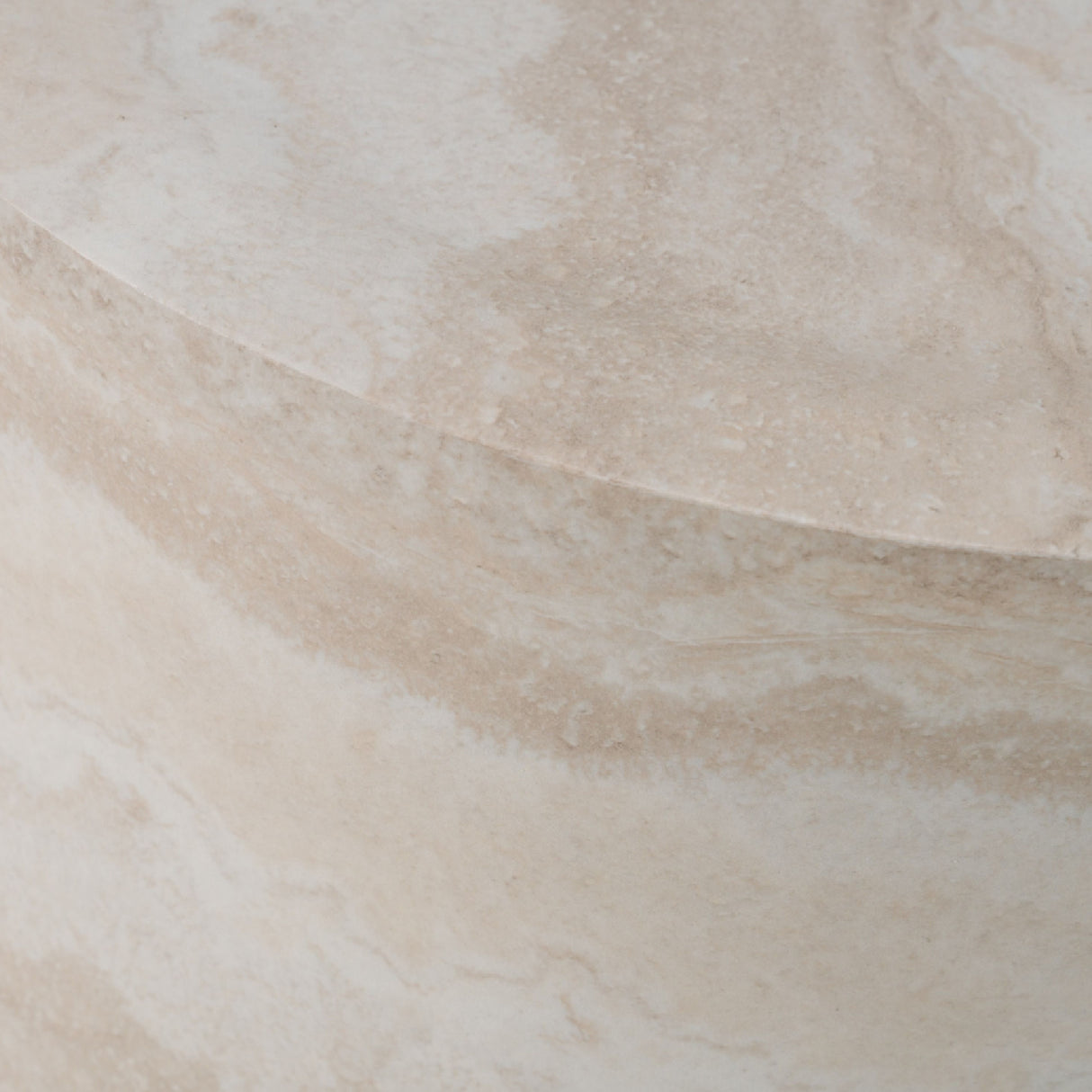 Round Travertine End Table | Oroa.com