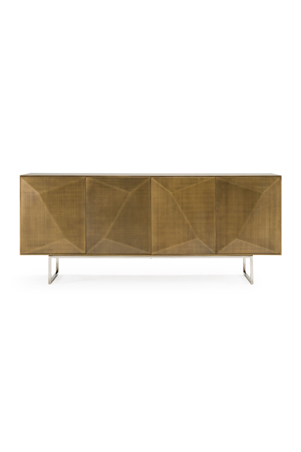 Faceted Antique Brass Sideboard | OROA Modern Vanguard | Oroa.com
