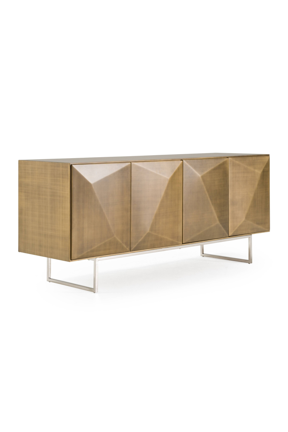 Faceted Antique Brass Sideboard | Oroa.com