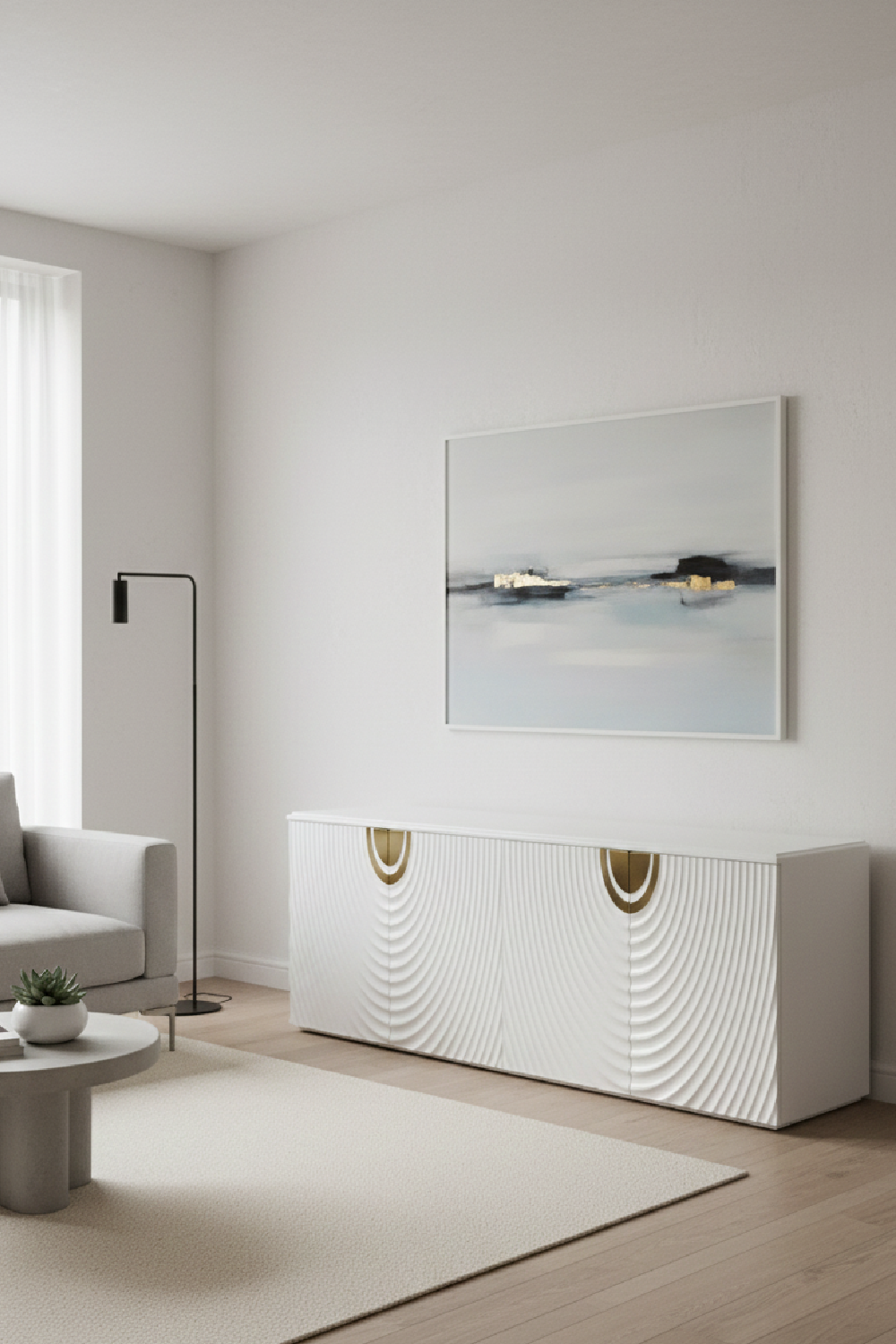 White 4-Door Sideboard | Oroa.com