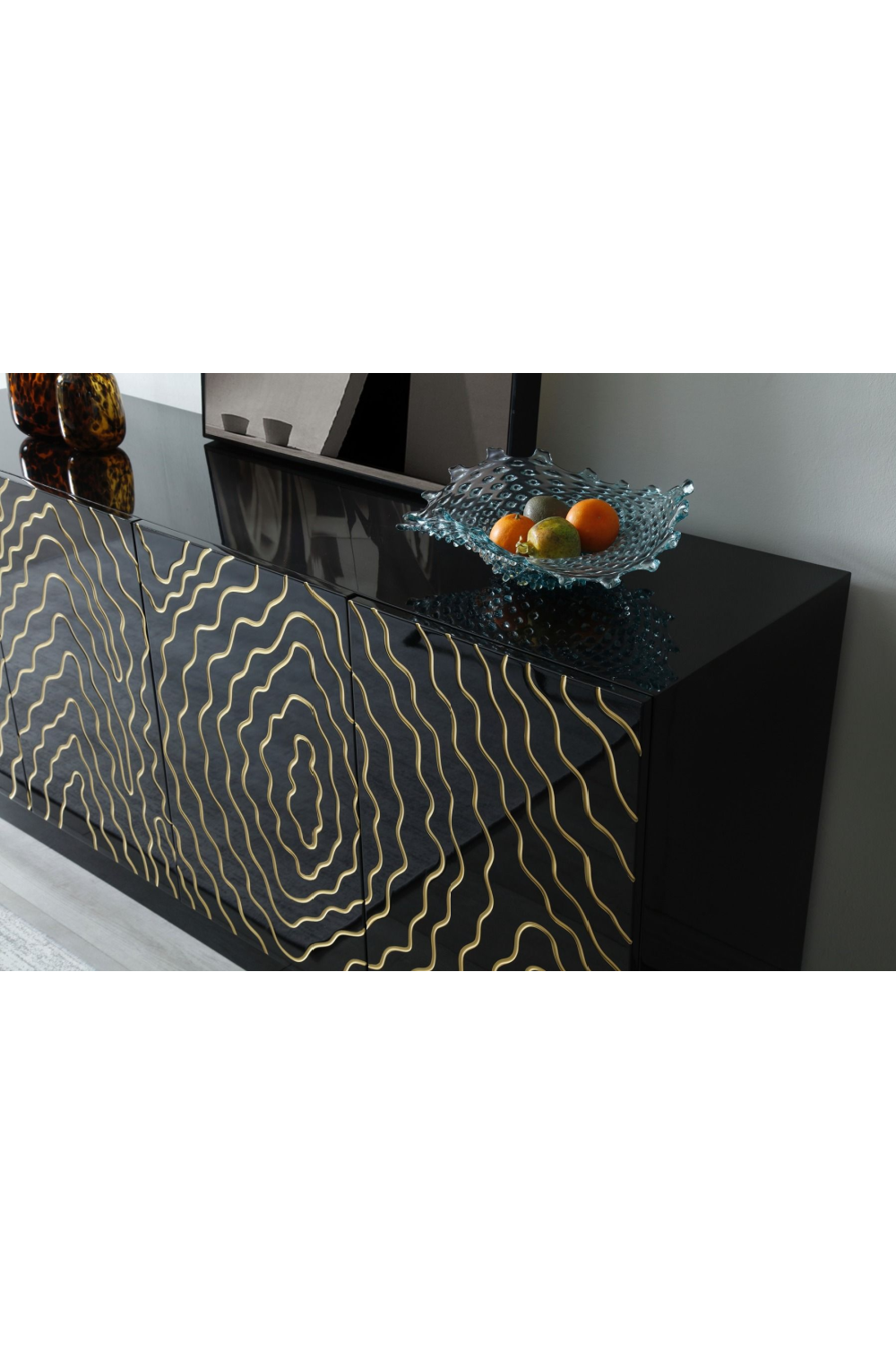 Gold Inlaid 4-Door Sideboard | Oroa.com