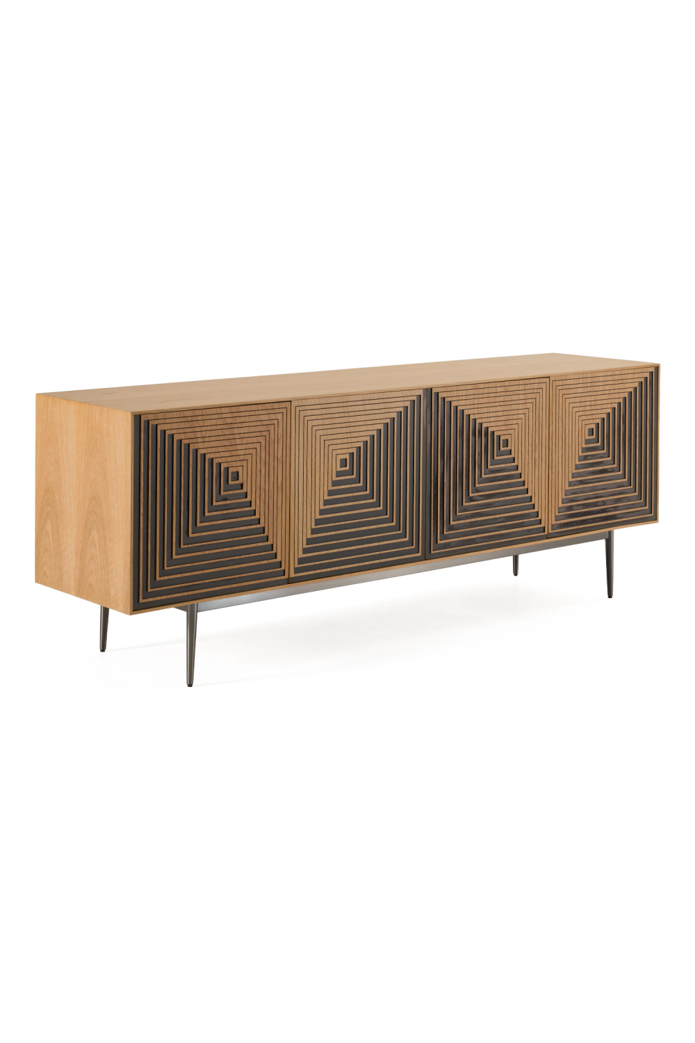 Geometric Patterned Oak Sideboard | Oroa.com