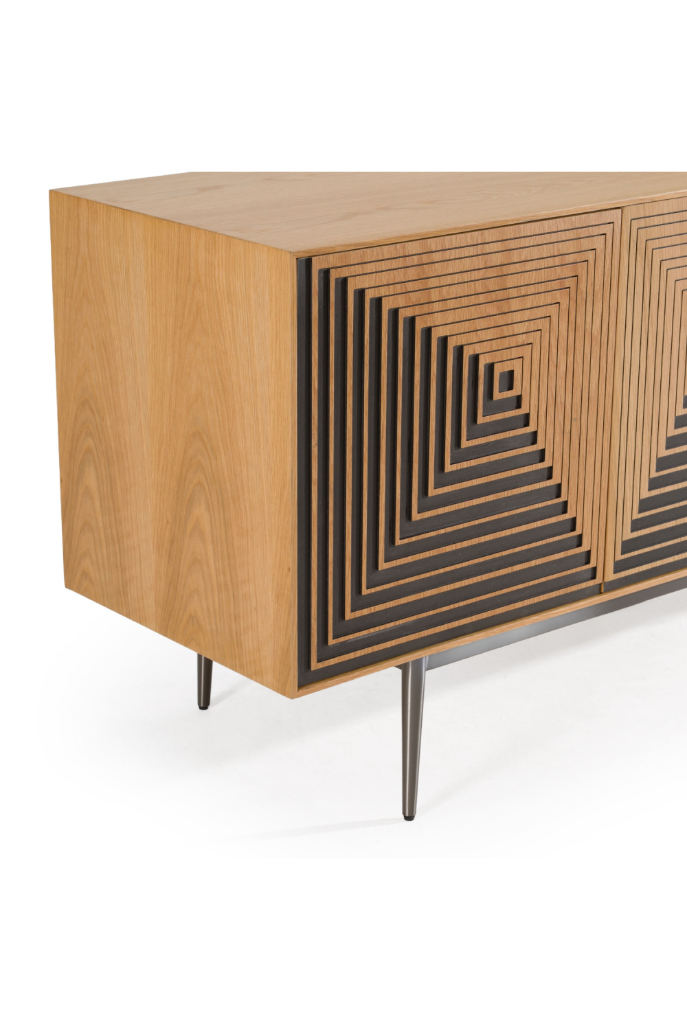 Geometric Patterned Oak Sideboard | Oroa.com