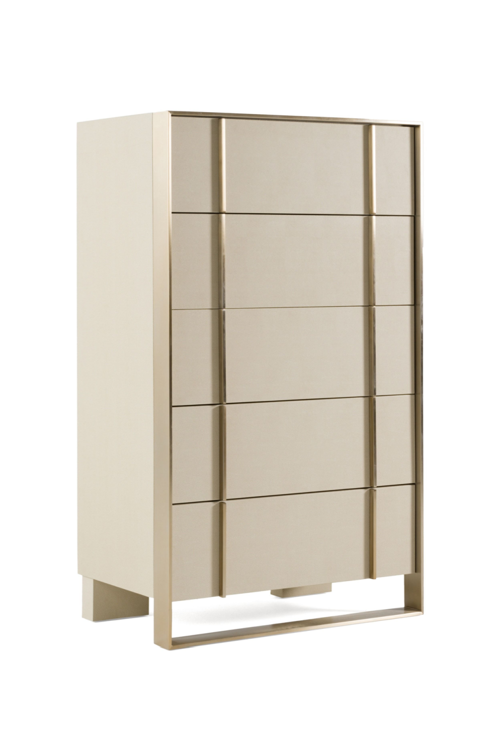 Beige Shagreen 5-Drawer Chest | OROA Modern Cartier | Oroa.com