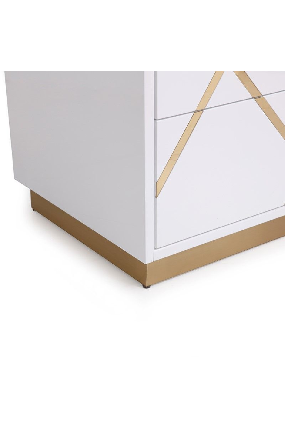 Gold Accent 2-Drawer Nightstand | OROA Modern Nixa | Oroa.com