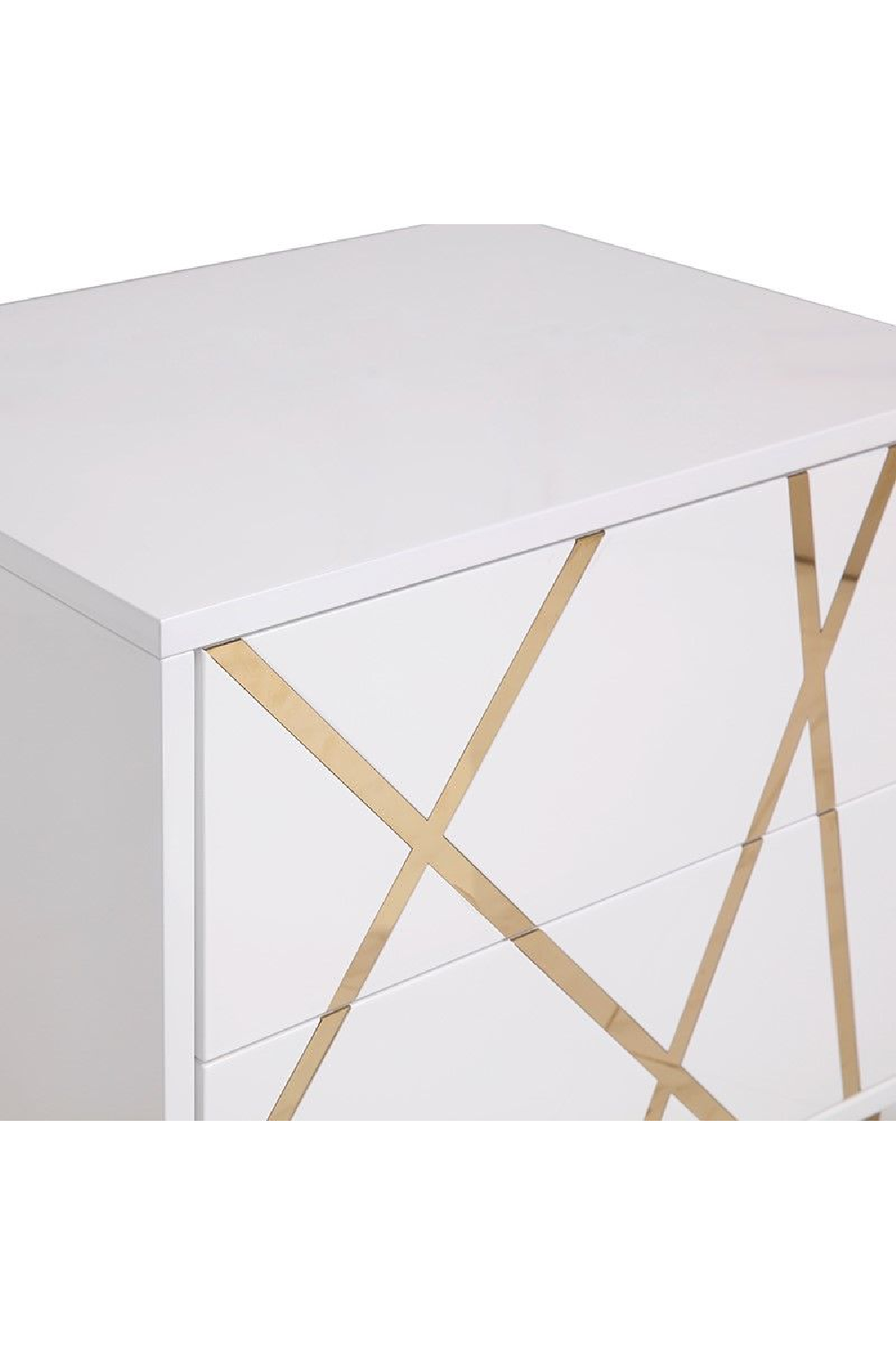 Gold Accent 2-Drawer Nightstand | Oroa.com