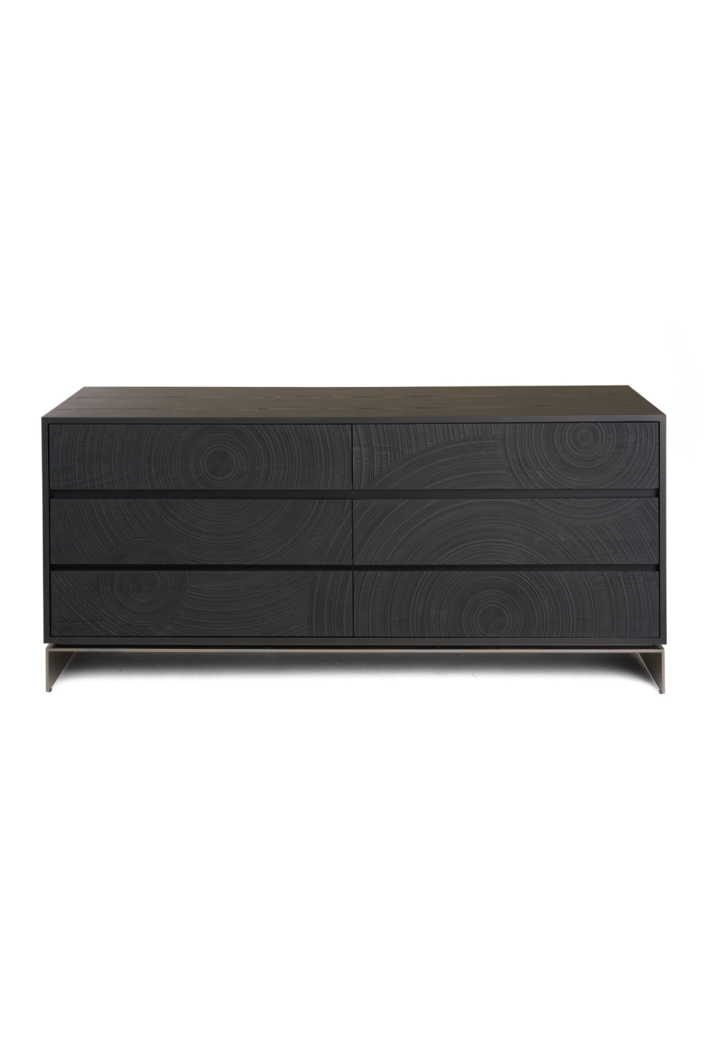 Matte Black Ash 6-Drawer Dresser | OROA Modern Cirque | Oroa.com