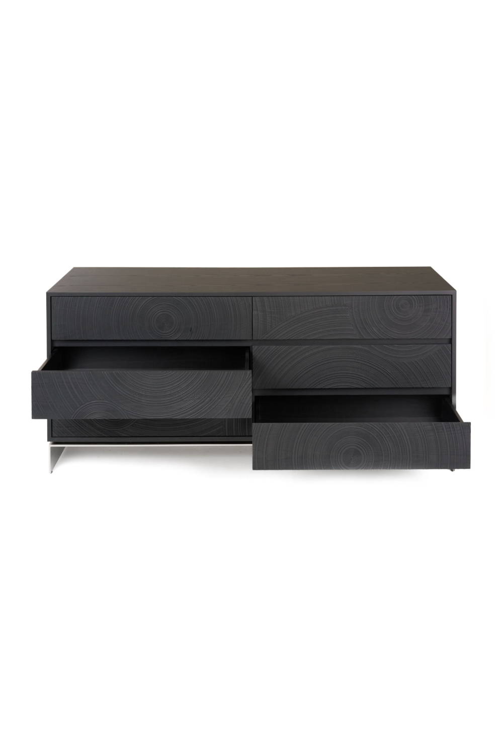 Matte Black Ash 6-Drawer Dresser | OROA Modern Cirque | Oroa.com