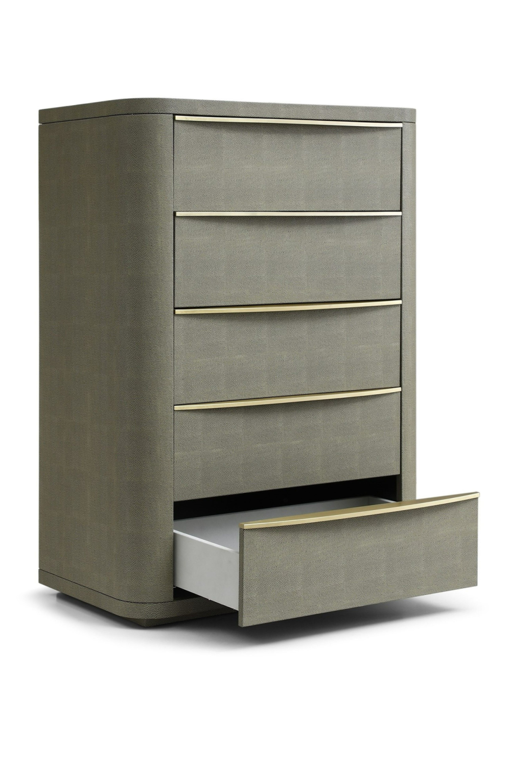 Beige Shagreen 5-Drawer Chest | OROA Modern Lois | Oroa.com