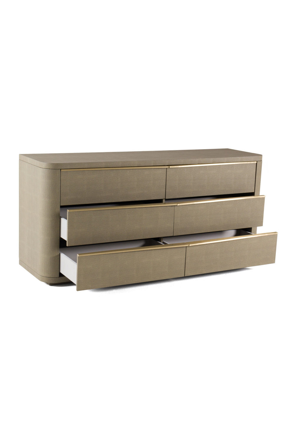 Beige Shagreen 6-Drawer Dresser | OROA Modern Lois | Oroa.com