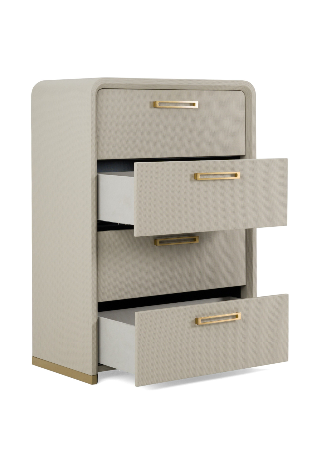Beige Vegan Leather 4-Drawer Chest | OROA Modern Florence | Oroa.com