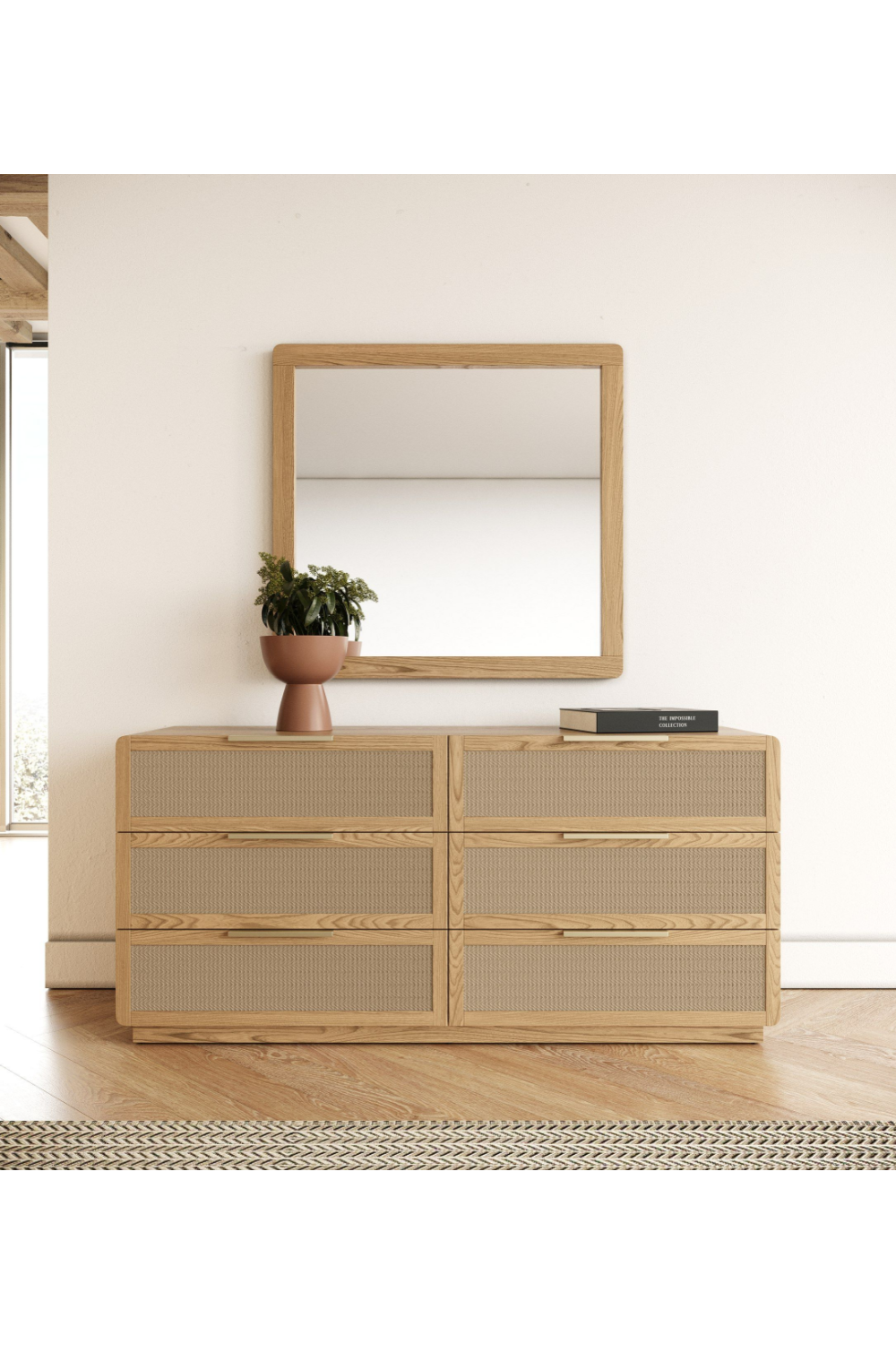 6-Drawer Rattan Dresser | OROA Modern Gavin | Oroa.com