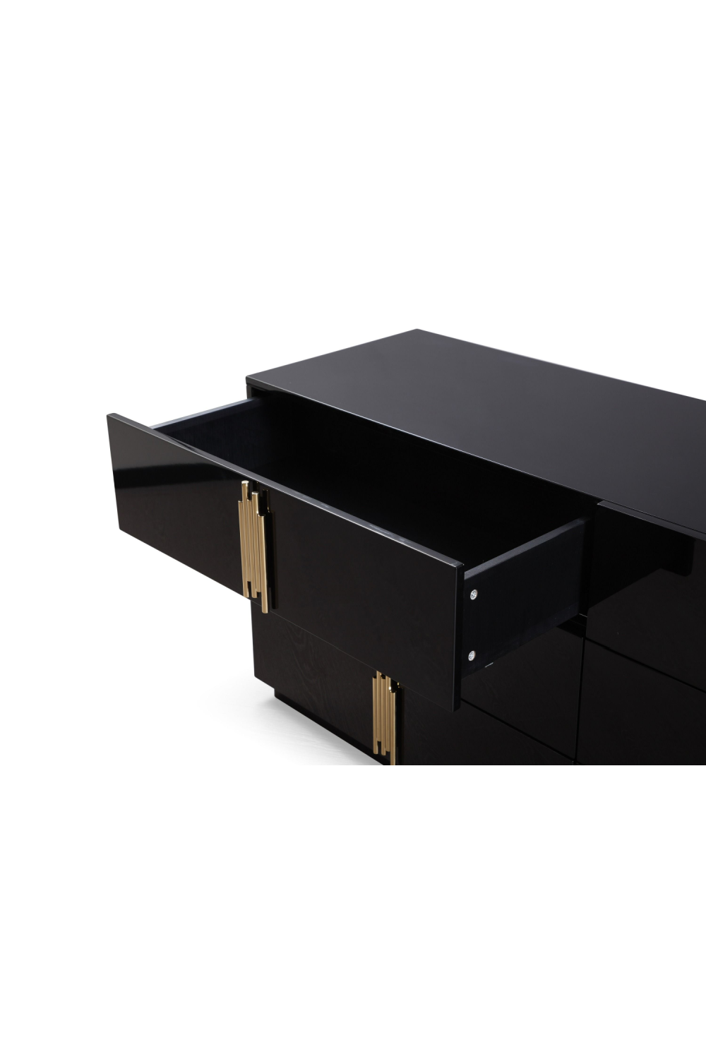 Mirrored Black 6-Drawer Dresser | OROA Modern Token | Oroa.com