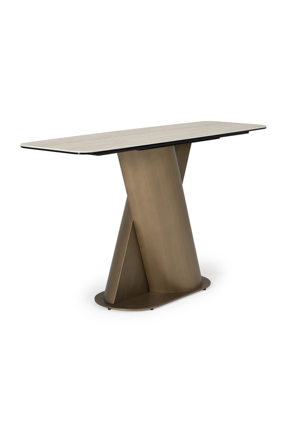 Travertine Bronze Console Table | OROA Modern Kiefer | Oroa.com