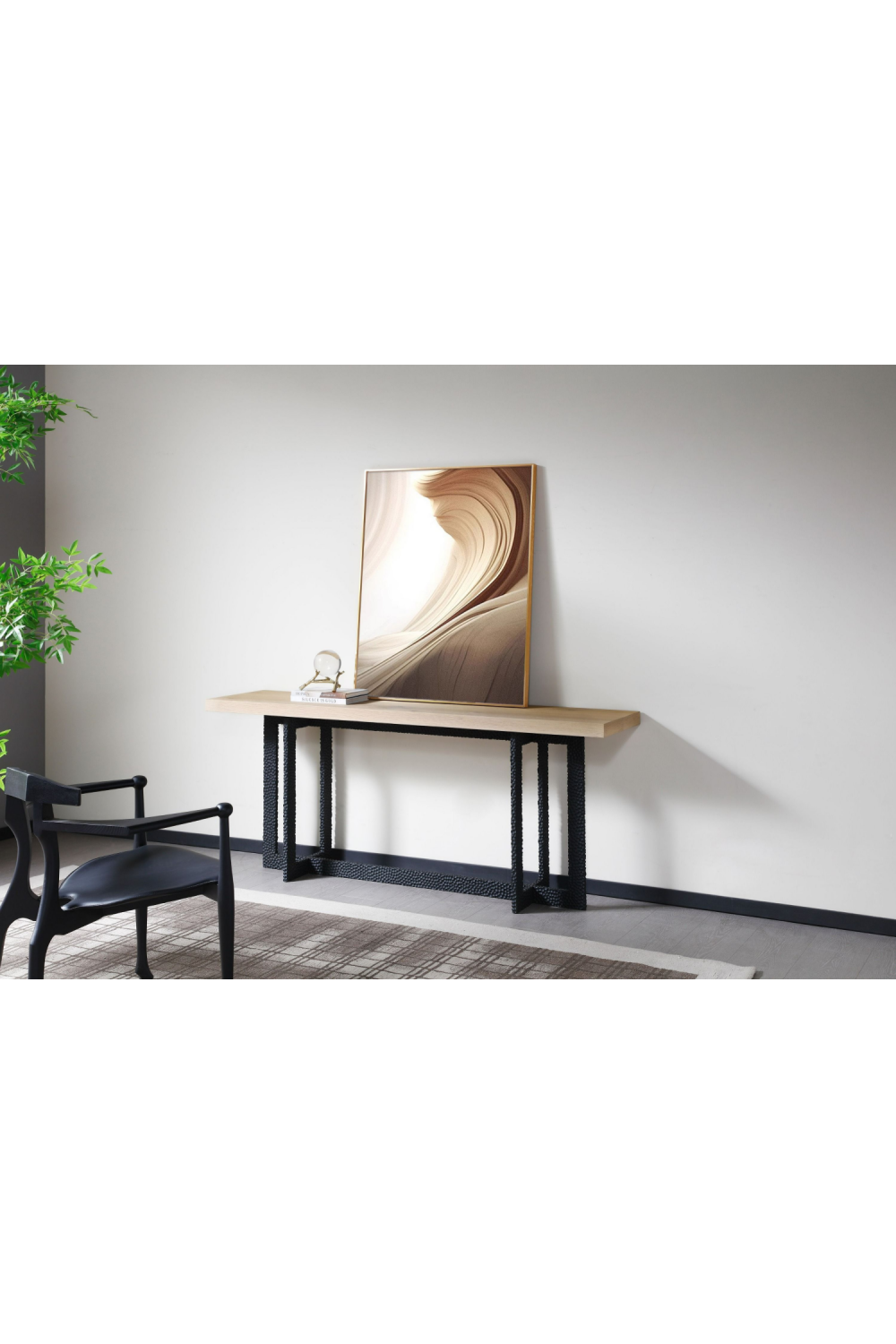 Natural Oak Veneer Console Table | OROA Modern K8963 | Oroa.com