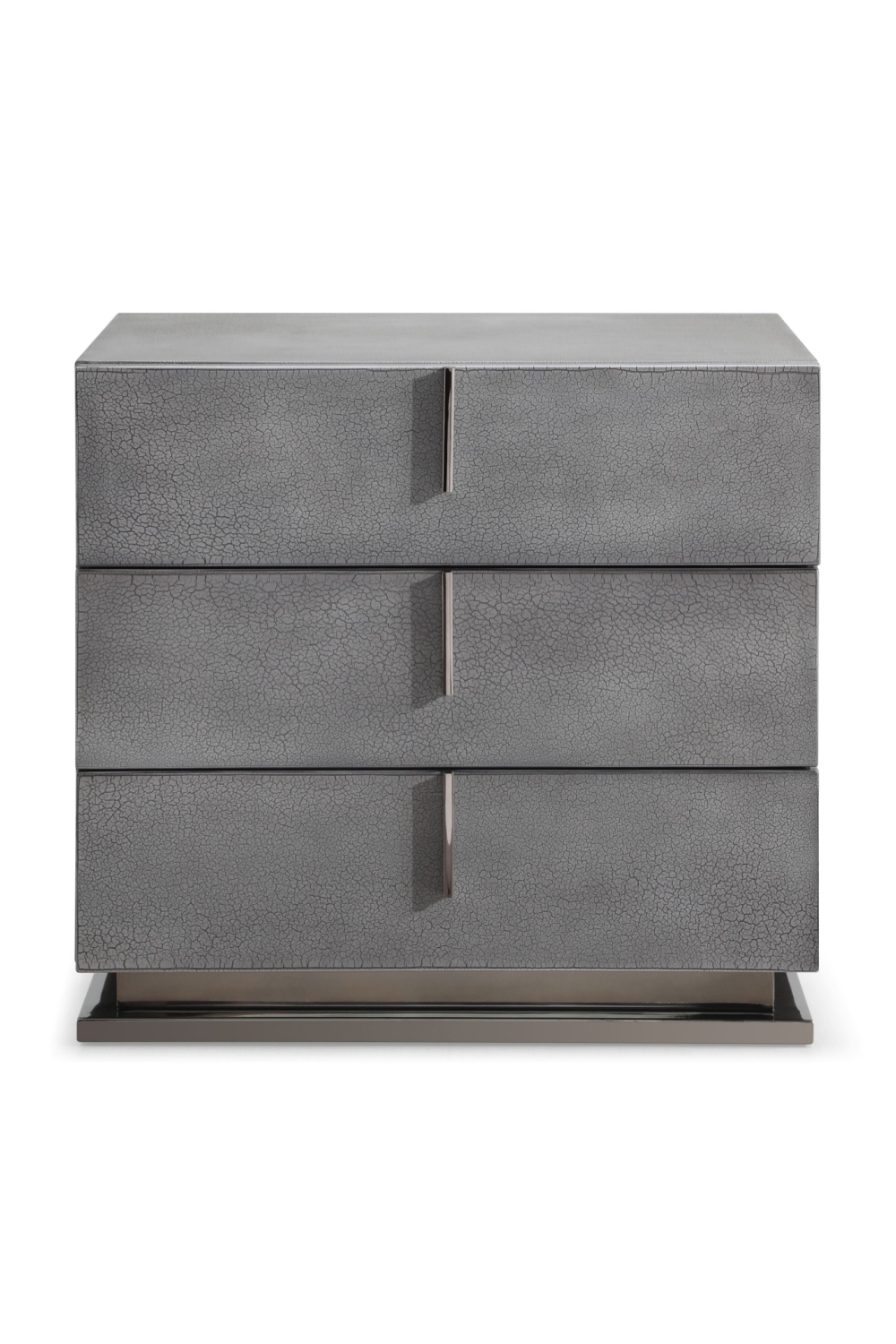 Gray Crackle 3-Drawer Nightstand | Oroa.com