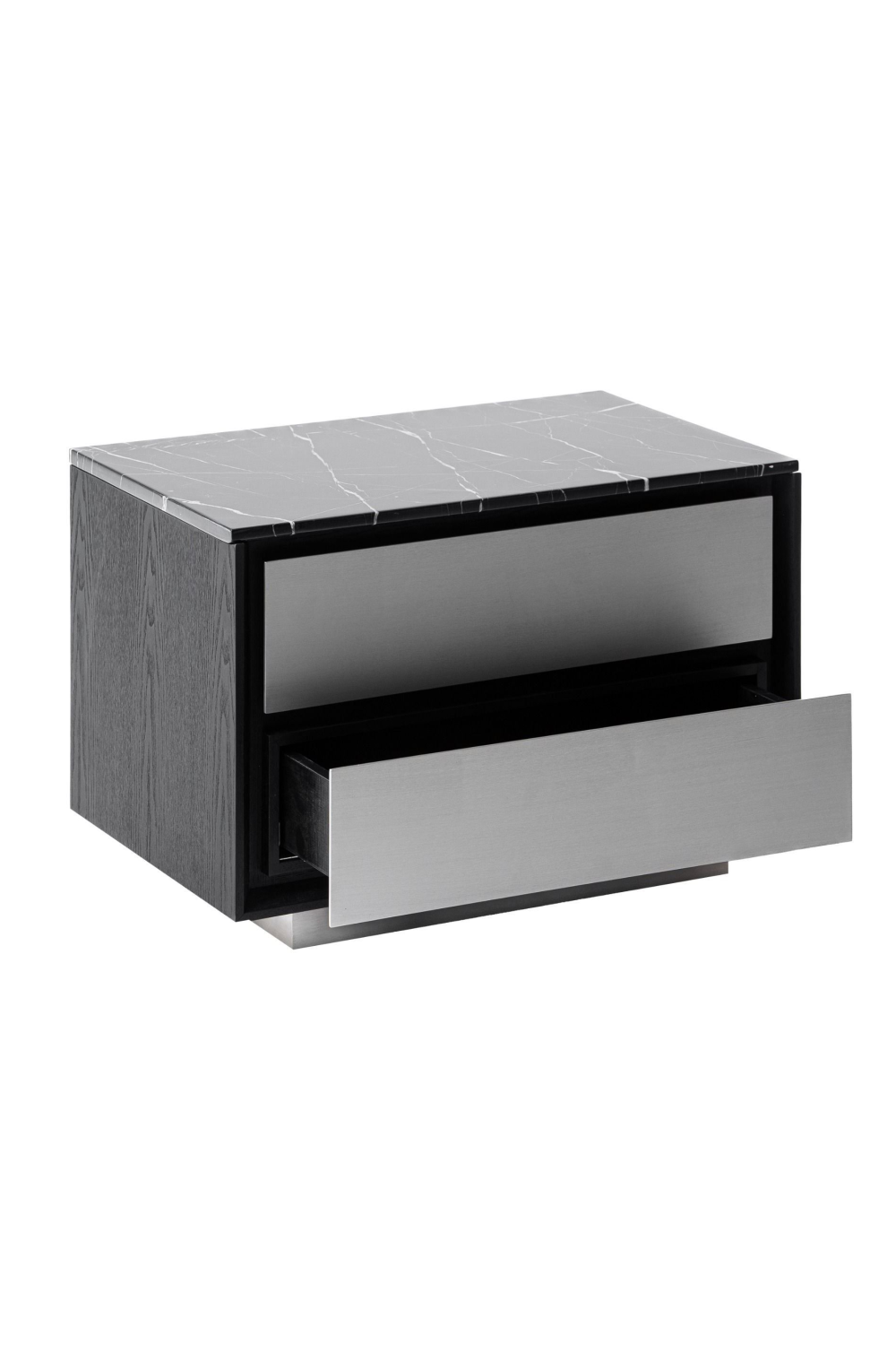 2-Drawer Aluminum Nightstand | Oroa.com