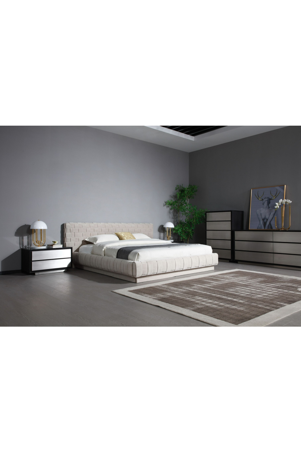 2-Drawer Aluminum Nightstand | Oroa.com
