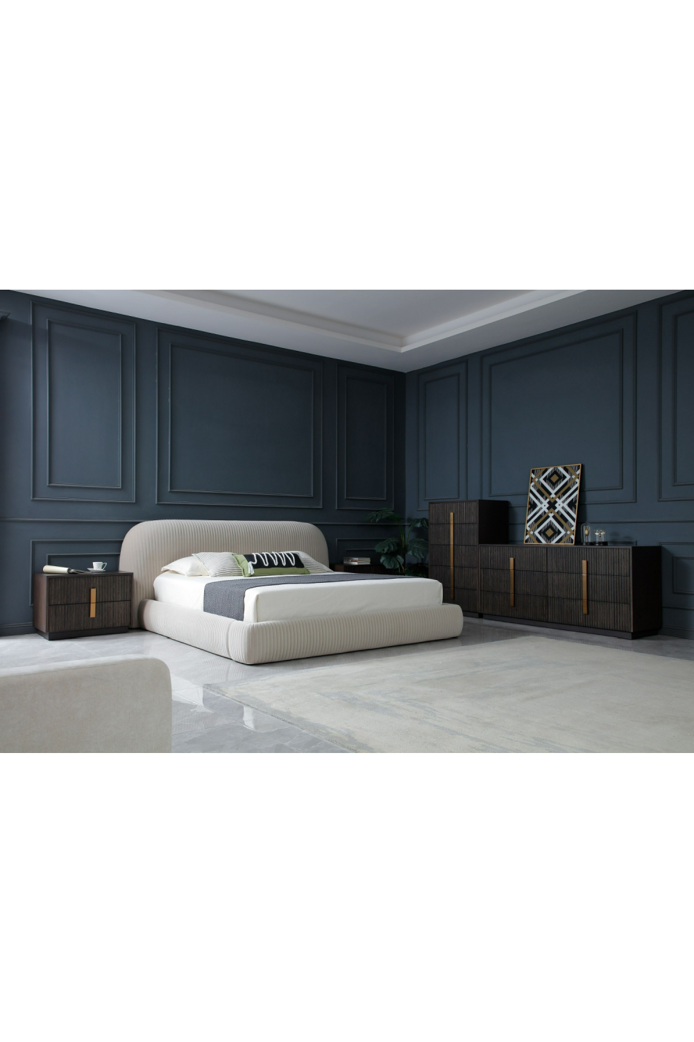 Distressed Black 2-Drawer Nightstand | OROA Modern Hortman | Oroa.com