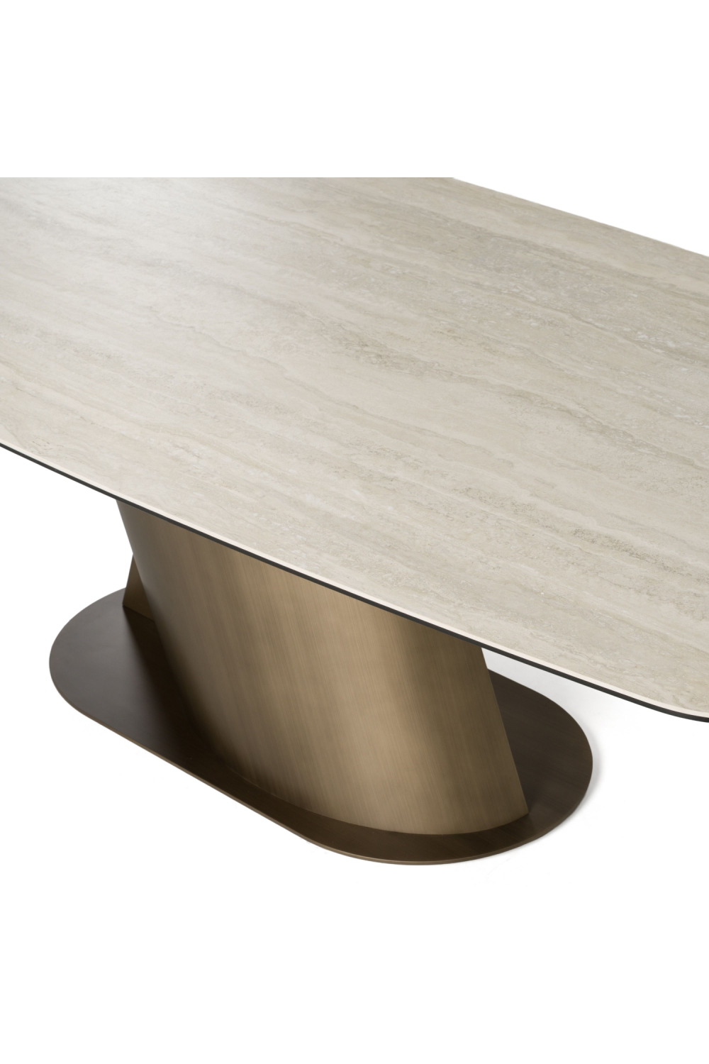 Travertine-Look Finish Dining Table | OROA Modern Kiefer | Oroa.com