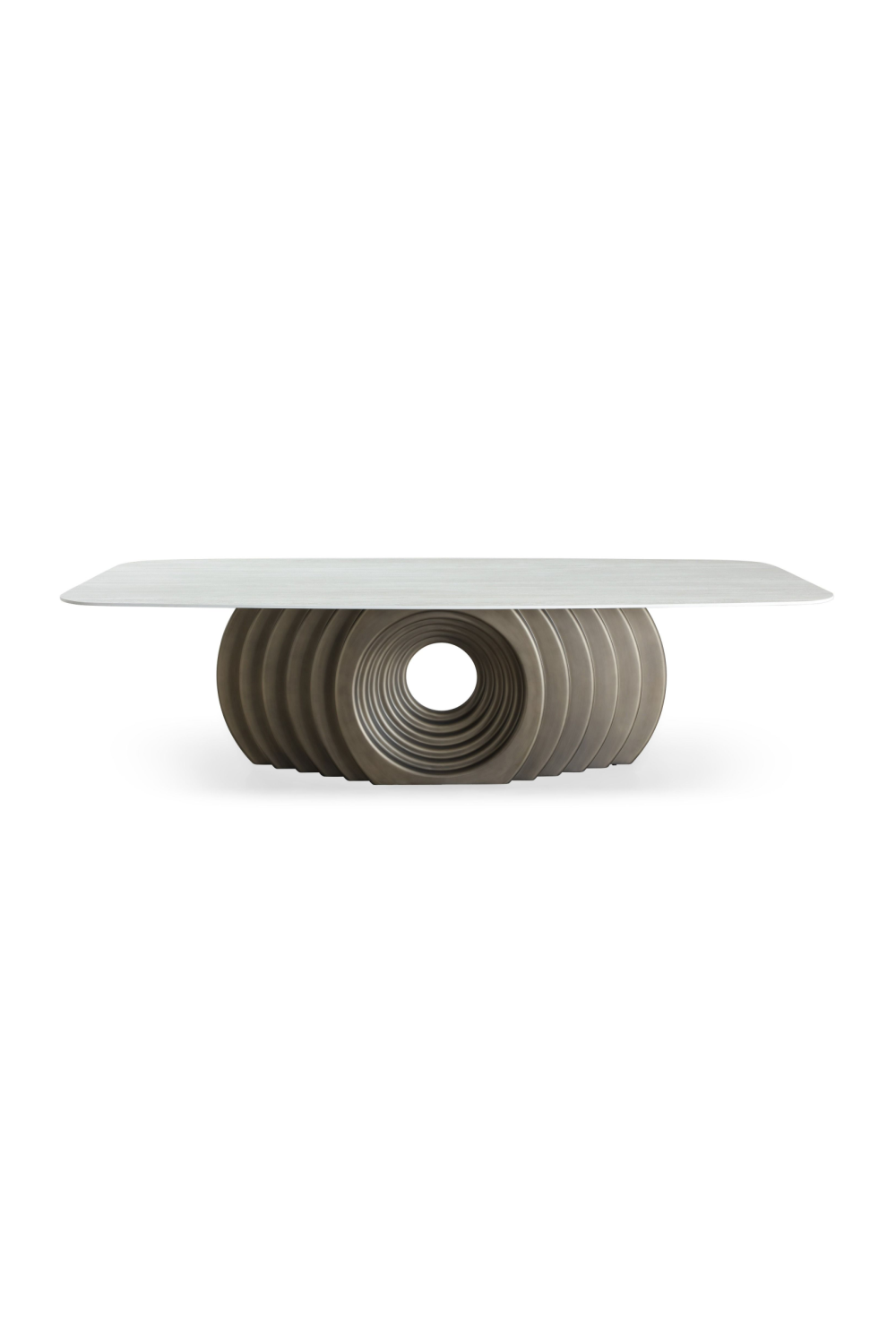 Bronze Fiberglass Base Dining Table | Oroa.com
