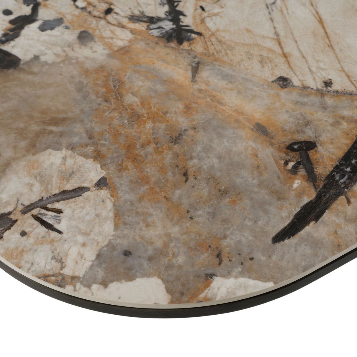 Modern European furniture - Gray Brass Oval Dining Table - www.oroa.com | Oroa.com