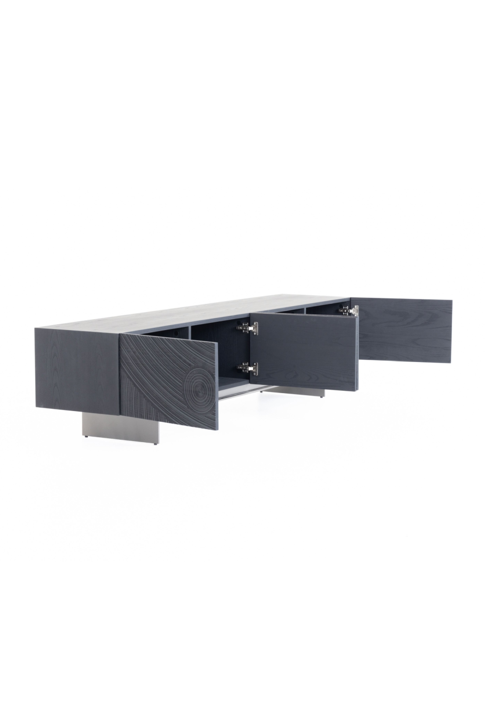 Black Ash 4-Door TV Stand | Oroa.com