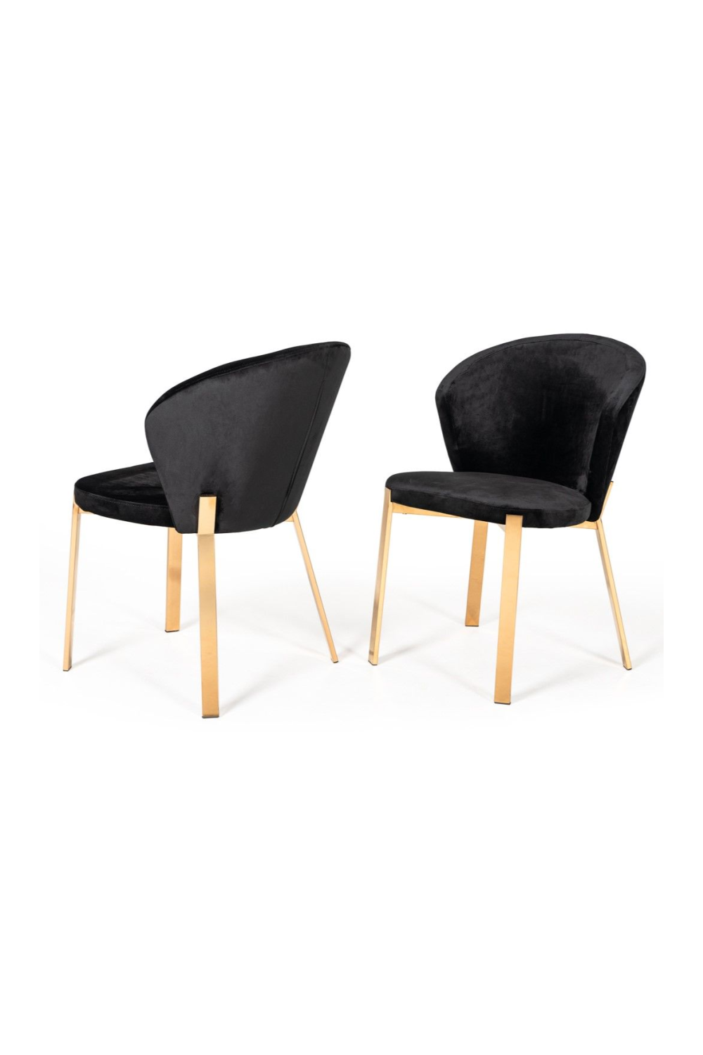 Velvet Shell Dining Chairs (2) | OROA Modern Nadia | Oroa.com