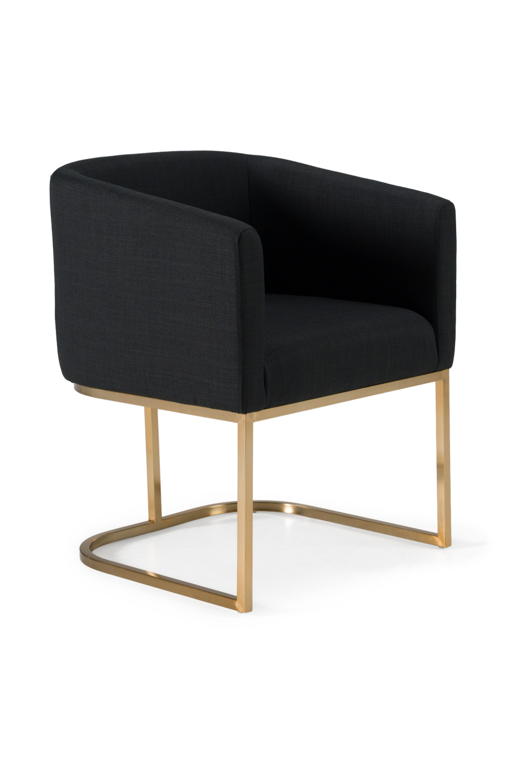U-Shaped Brass Base Dining Chair | OROA Modern Yukon | Oroa.com