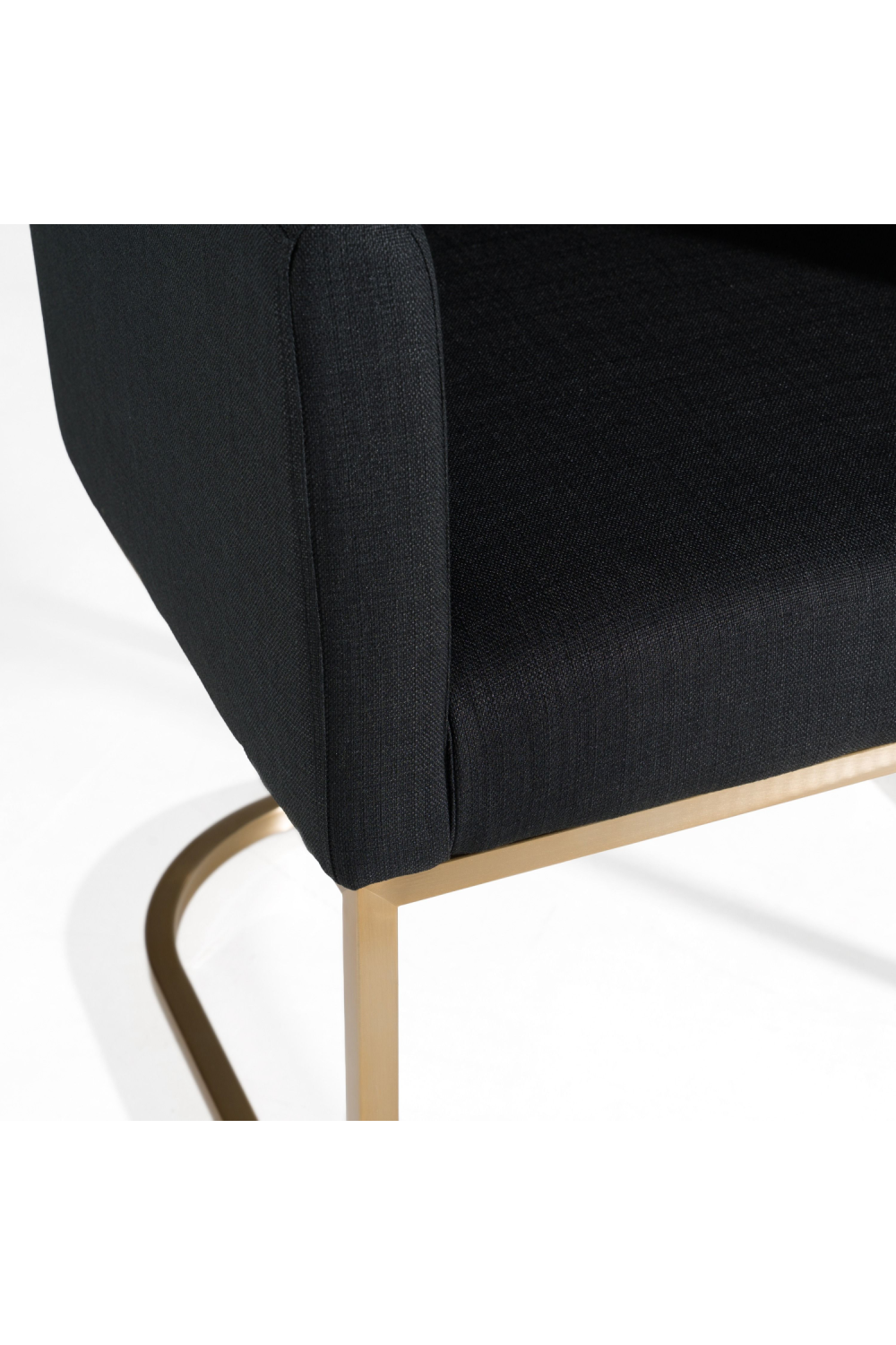 U-Shaped Brass Base Dining Chair | OROA Modern Yukon | Oroa.com