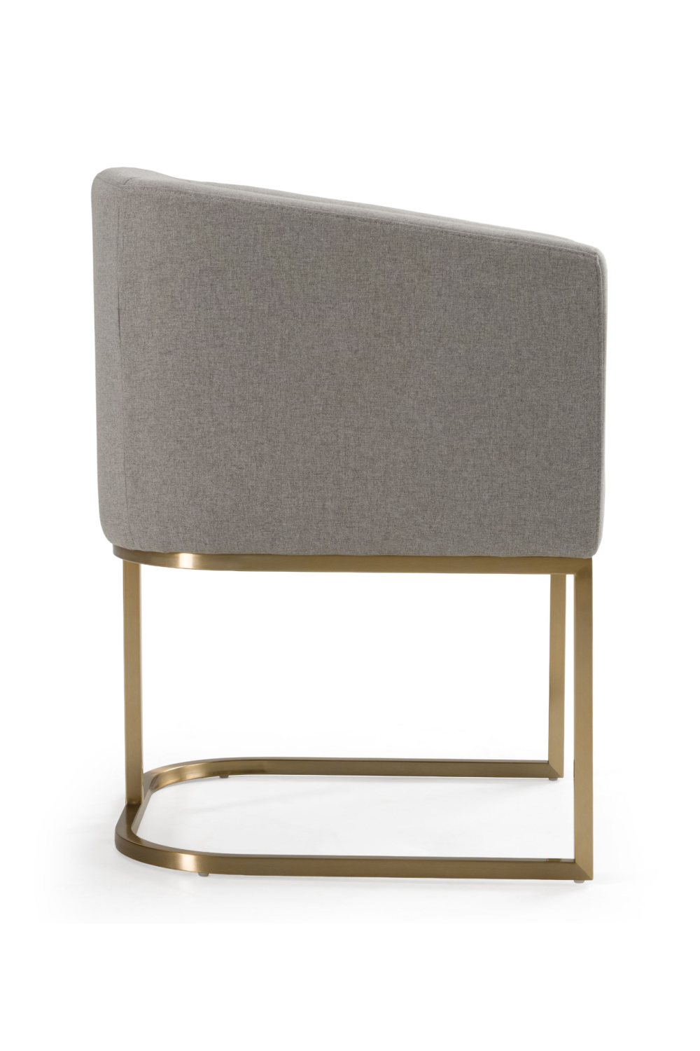 U-Shaped Brass Base Dining Chair | OROA Modern Yukon | Oroa.com